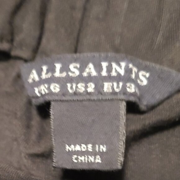 ALL SAINTS FREDA CARGO JOGGERS PANTS STRETCH JERSEY KNIT UTILITY ATHLEISURE sz 2 - Picture 7 of 7